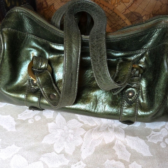 Esenel Green Leather Purse. Vintage #rare
